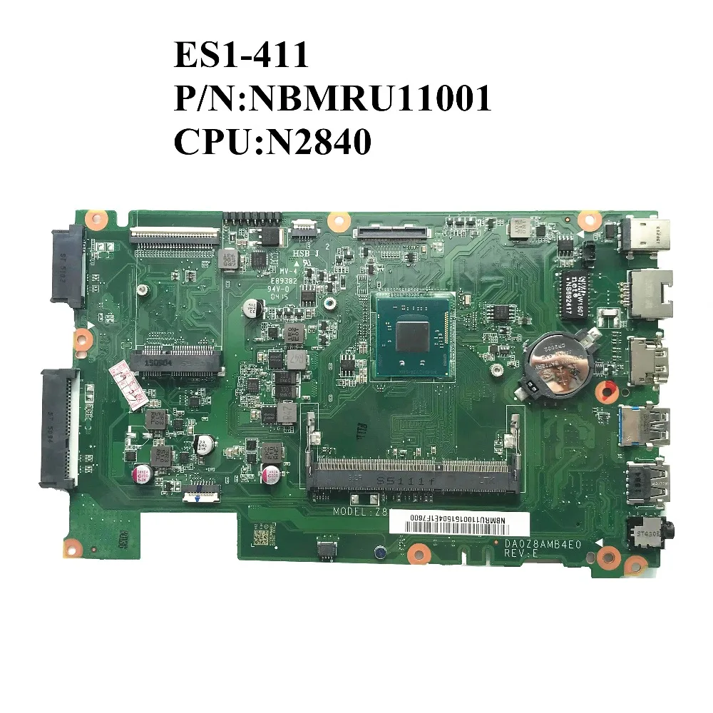 SZWXZY отлично подходит для ACER Aspire ES1 411 материнская плата ноутбука NBMRU11001 с