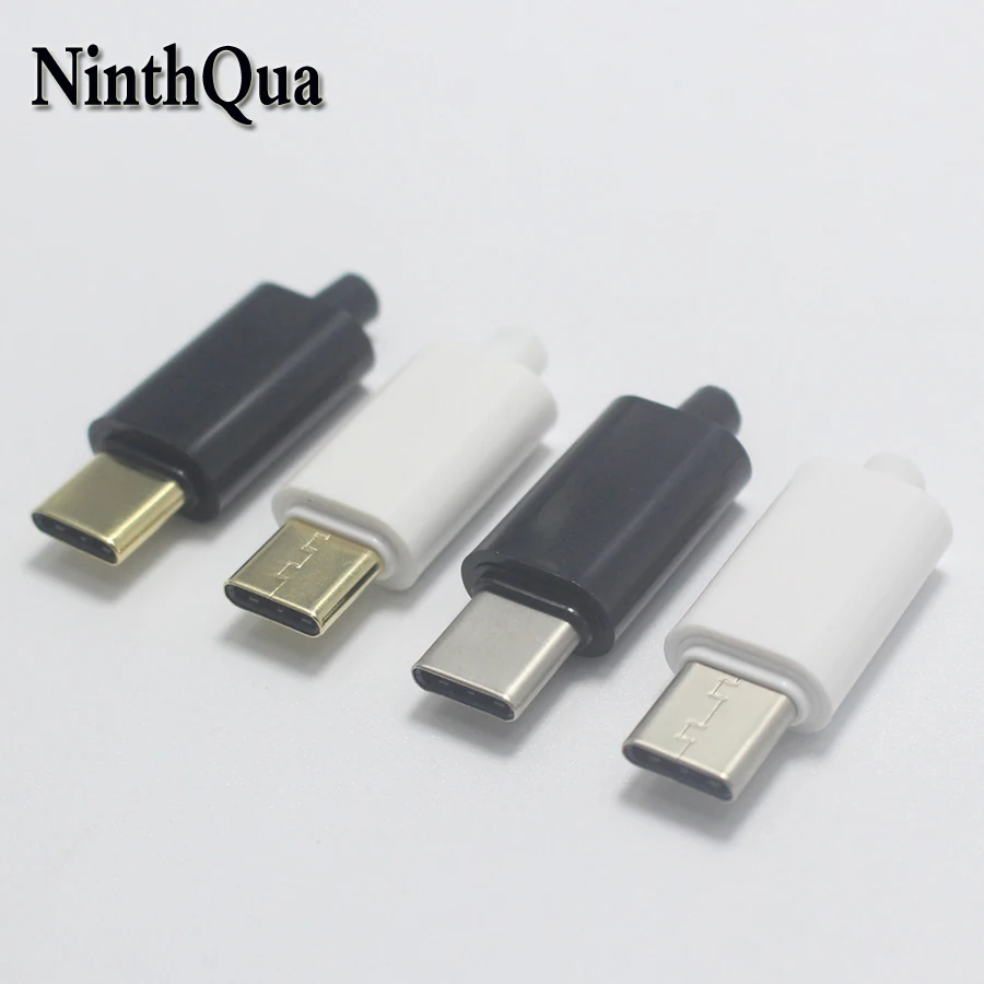 EClyxun 2 комплекта позолоченный OTG USB 3. 0 5P Type C штекер сварочного типа Φ 4 в 1 DIY ремонт