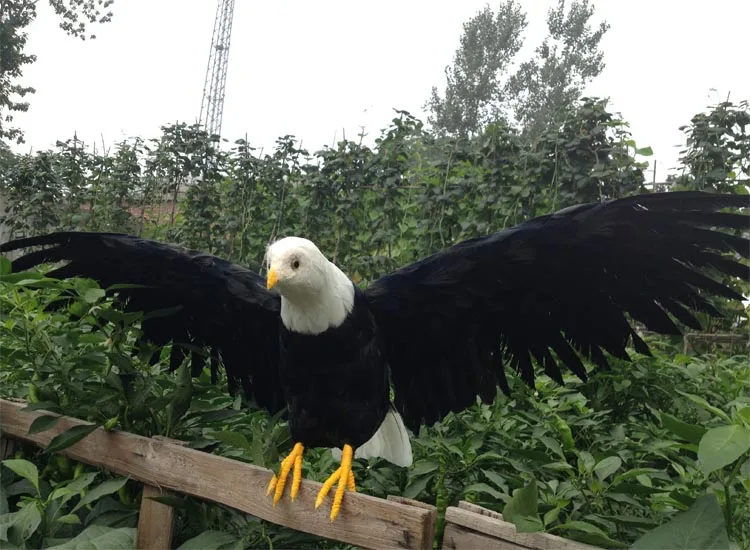 Большая имитация искусственного пенопласта и меха черные крылья Орел подарок