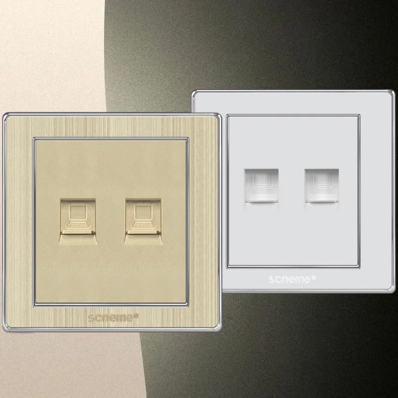 Двойной порт компьютера (ПК) розетка 86 Тип LAN интернет электрический выход