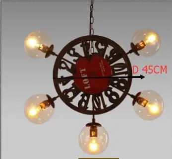 Креативные промышленные подвесные светильники со стеклянным утюгом для