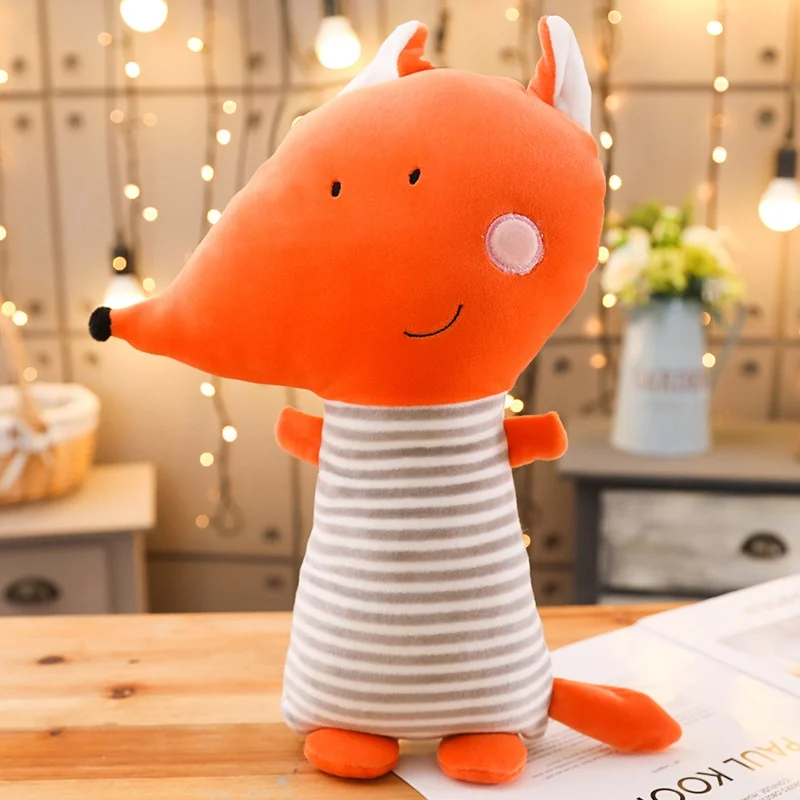 Orange 1 шт. 35 см Kawaii мышь носорог Лиса плюшевые игрушки мягкие животные Подушка Рождественский подарок для детей милые подарки на день Святого Валентина - Color: Orange