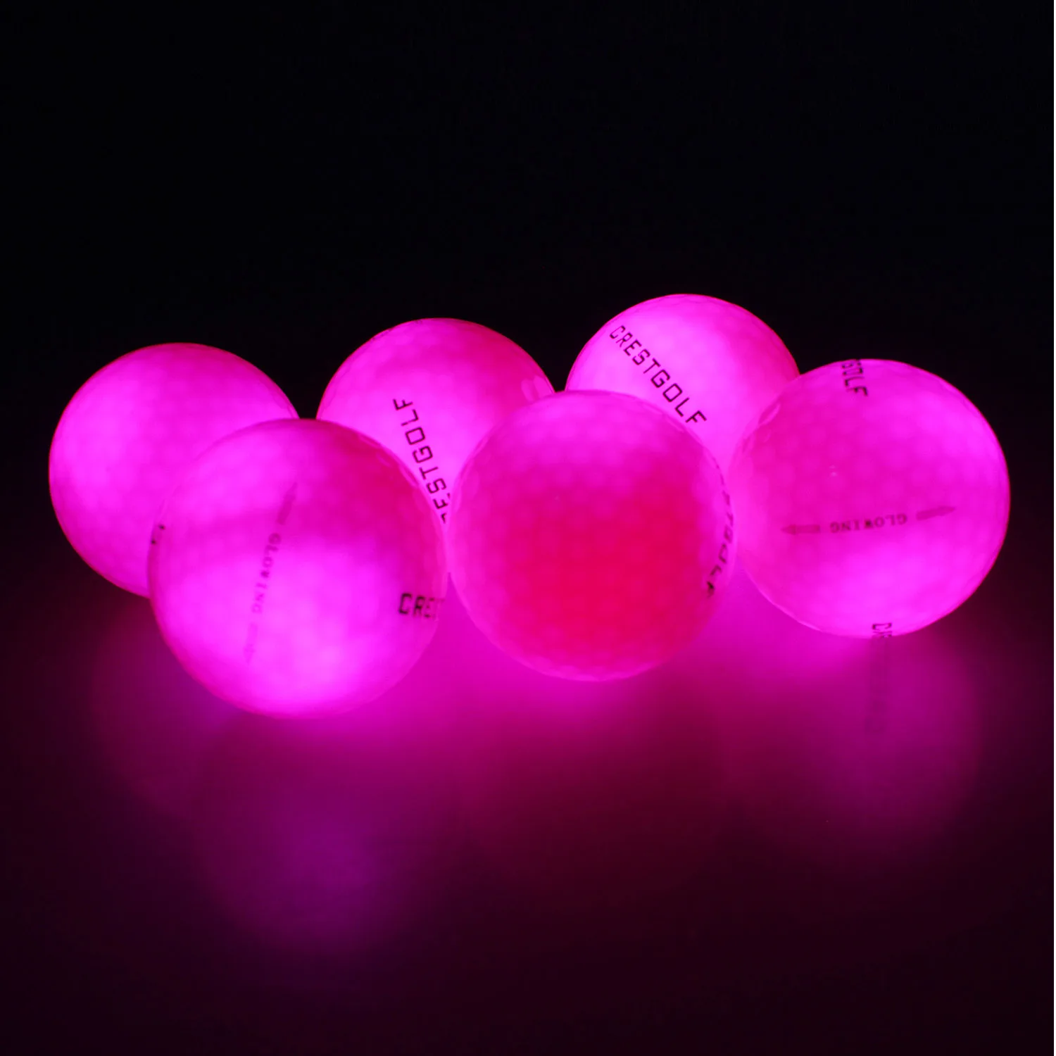 pink golf balls Гребень для гольфа Водонепроницаемый светодиодный мячи для гольфа 4 шт./упак. для ночь обучение высокая твердость материала для игры в гольф тренировочные мячи новейший - Цвет: pink golf balls