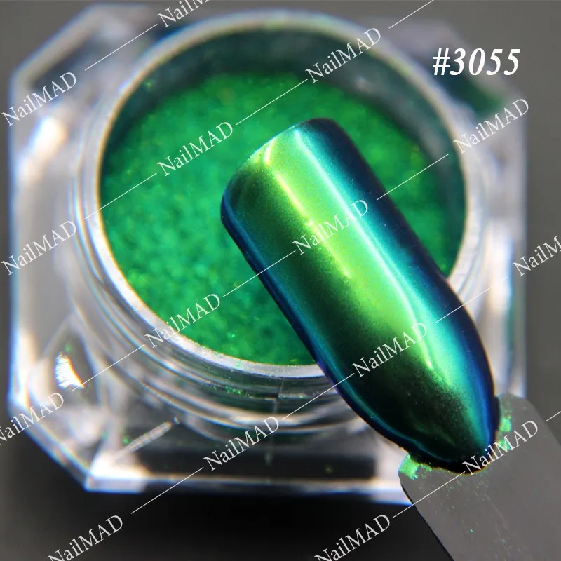 Хамелеоновые порошки для ногтей 1 г многохромовая пудра меняющая цвет блестящая