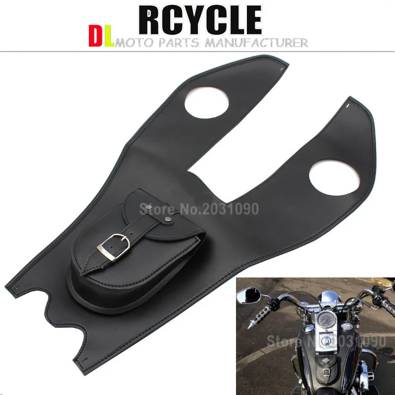 

Черный кожаный чехол-бабочка для Harley Dyna Road King
