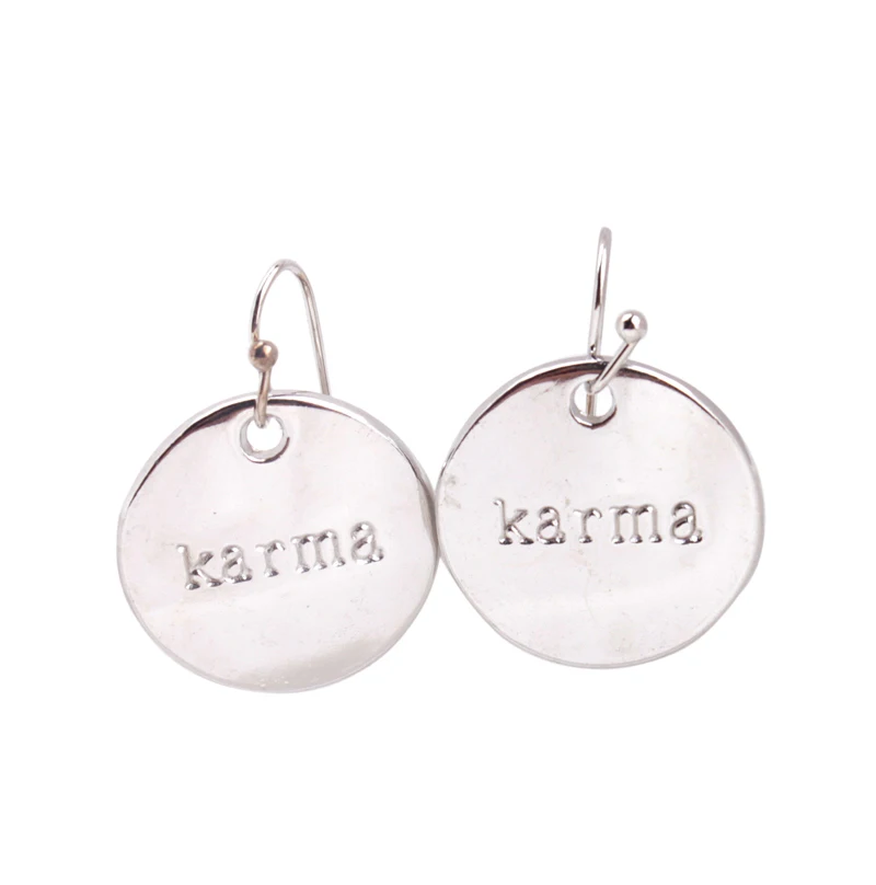 

12Pairs Of Fashion word charm Dangle Earrings Silver Color Tone Drop Earrings
