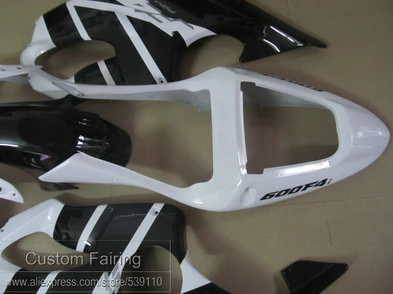Комплект обтекателей для мотоциклов Honda CBR600 F4I 01 02 03 белые черные Обтекатели 2001-2003