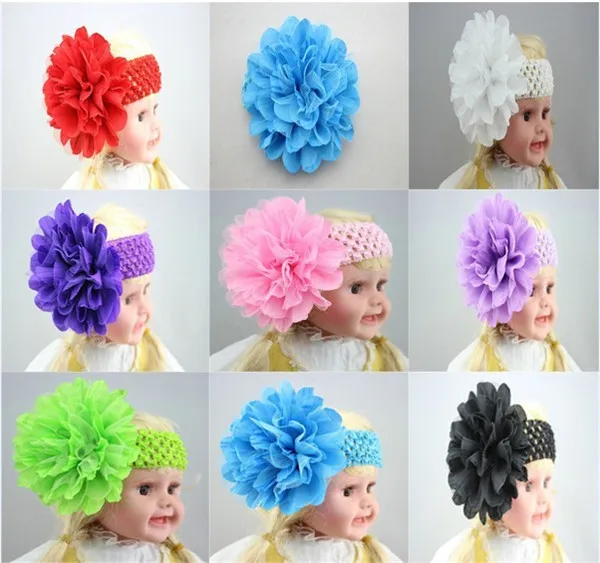 

Fashion Children Kids Toddlers Infants Newborn Kids Girls Big Flower Headbands HairBand Headwear Wear Accessories A113