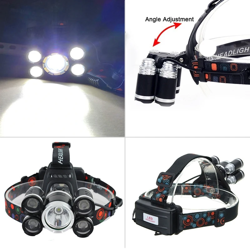 Налобный фонарь T6 светодиодный налобный 30000 люмен наружный Головной рыболовные