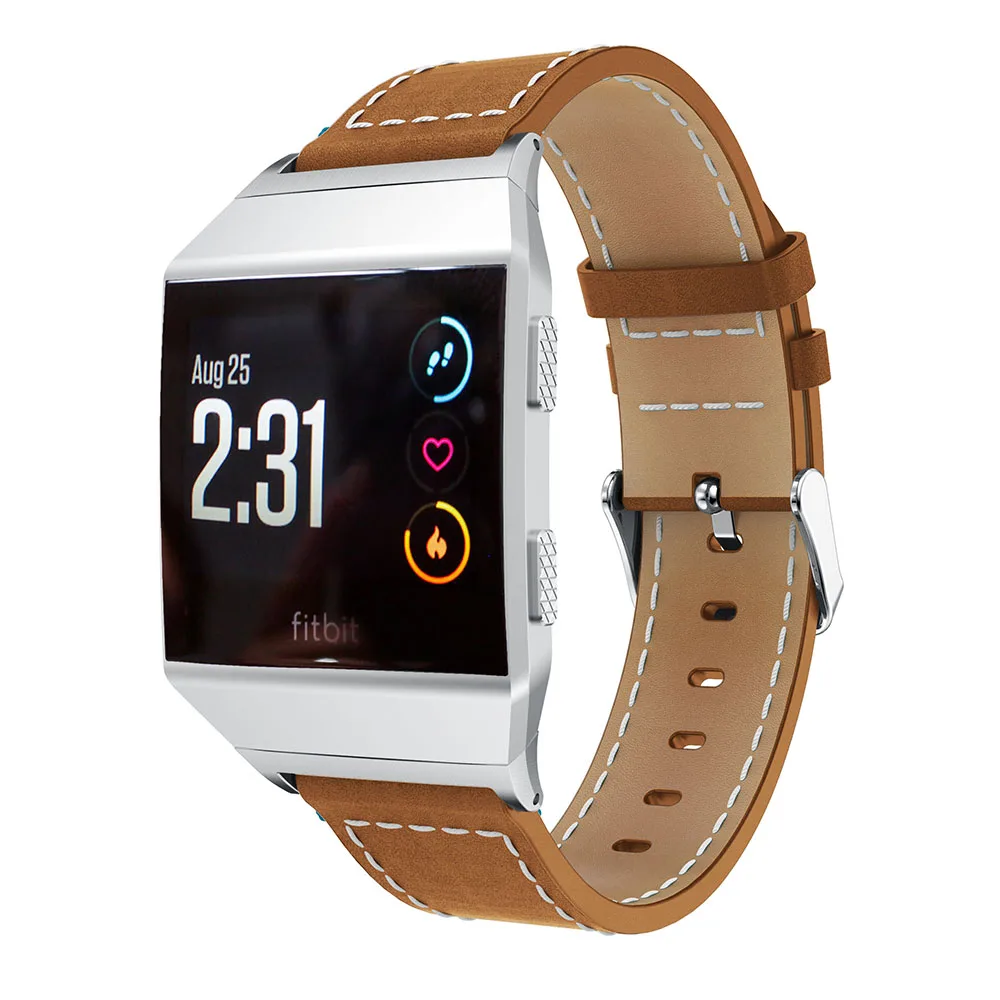 Кожаные ремешки совместимые с Fitbit Ionic Сменные аксессуары из натуральной кожи