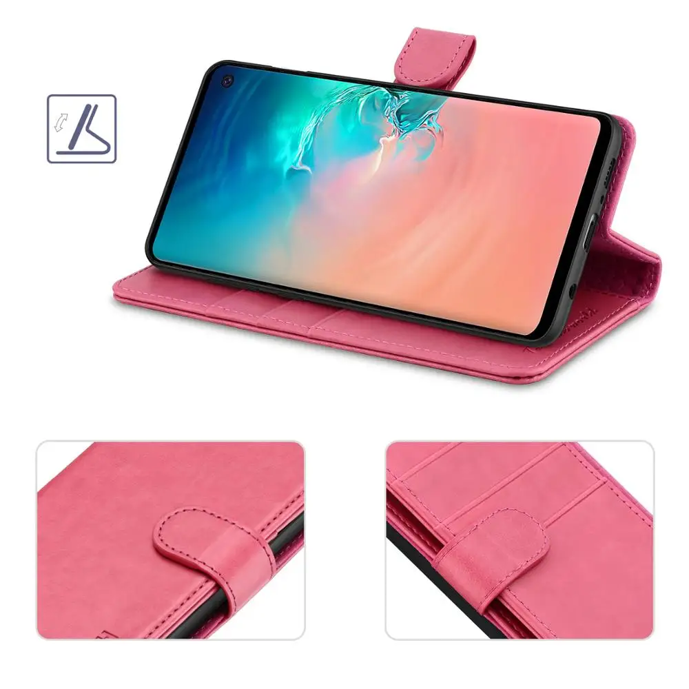 Чехол-бумажник tuch для Galaxy S10 Edge, чехол-книжка из искусственной кожи премиум-класса с 3 слотами для карт, держатель-подставка, блокировка RFID для S10E