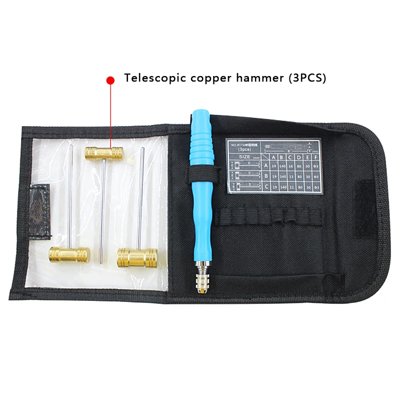 

3Pcs Mini Copper Hammer Watch Jewelry DIY Tools Adjustable Handle Pocket Hammer