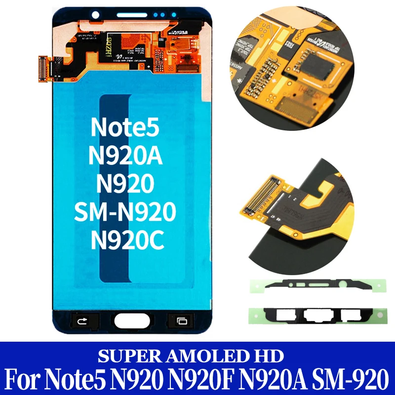 Оригинальный Для Samsung Galaxy NOTE 5 N920 N920F ЖК-дисплей кодирующий преобразователь