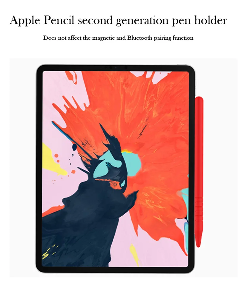 Портативный мягкий силиконовый стилус для Apple Pencil 2 Чехол для iPad Pro Tablet Touch Pen защитный чехол разноцветная сумка