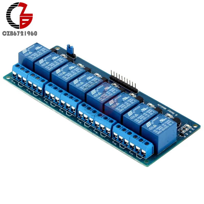 5 в постоянного тока 8 канальный релейный модуль плата с оптомуфтой для Arduino умный