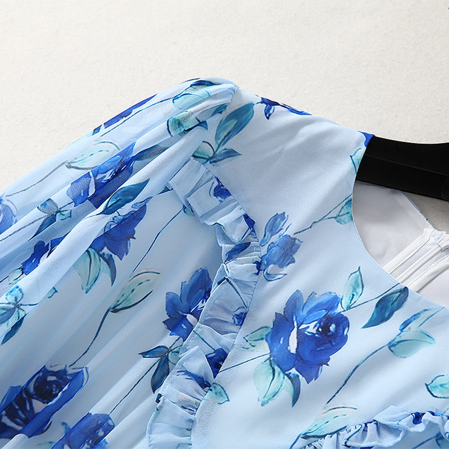 AELESEEN высокое качество Boho женские платья 2019 Модное шифоновое платье с цветочным