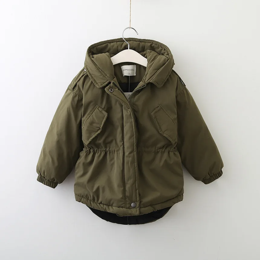 Распродажа Детские Зимние куртки теплые пальто с капюшоном для девочек Плотная