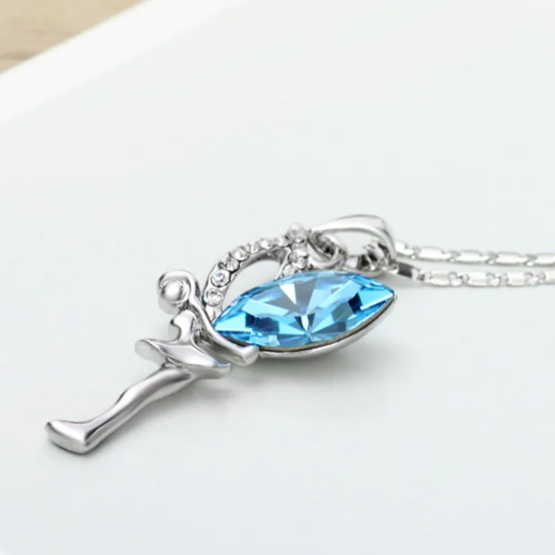 Neoglory сплав циркон чешские Стразы подвески в виде ангела и ожерелья для женщин