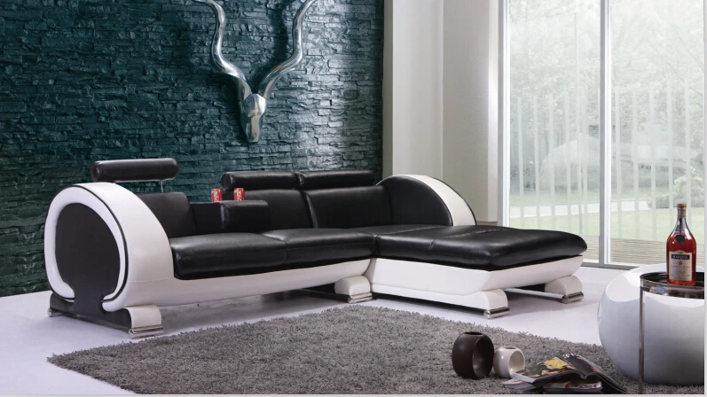 Набор диванов из натуральной кожи секционный диван для гостиной новый дизайн
