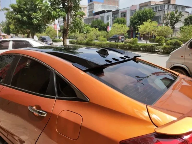 Для Honda Civic до спойлер на крыше аксессуар для багажника или черный или белый заднее стекло крыло автомобиля модификации