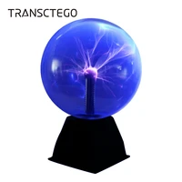 plasma ball 8 inch holiday night light globe static lamp touch sound sensitive glass sphere toy for kids novelty light christmas