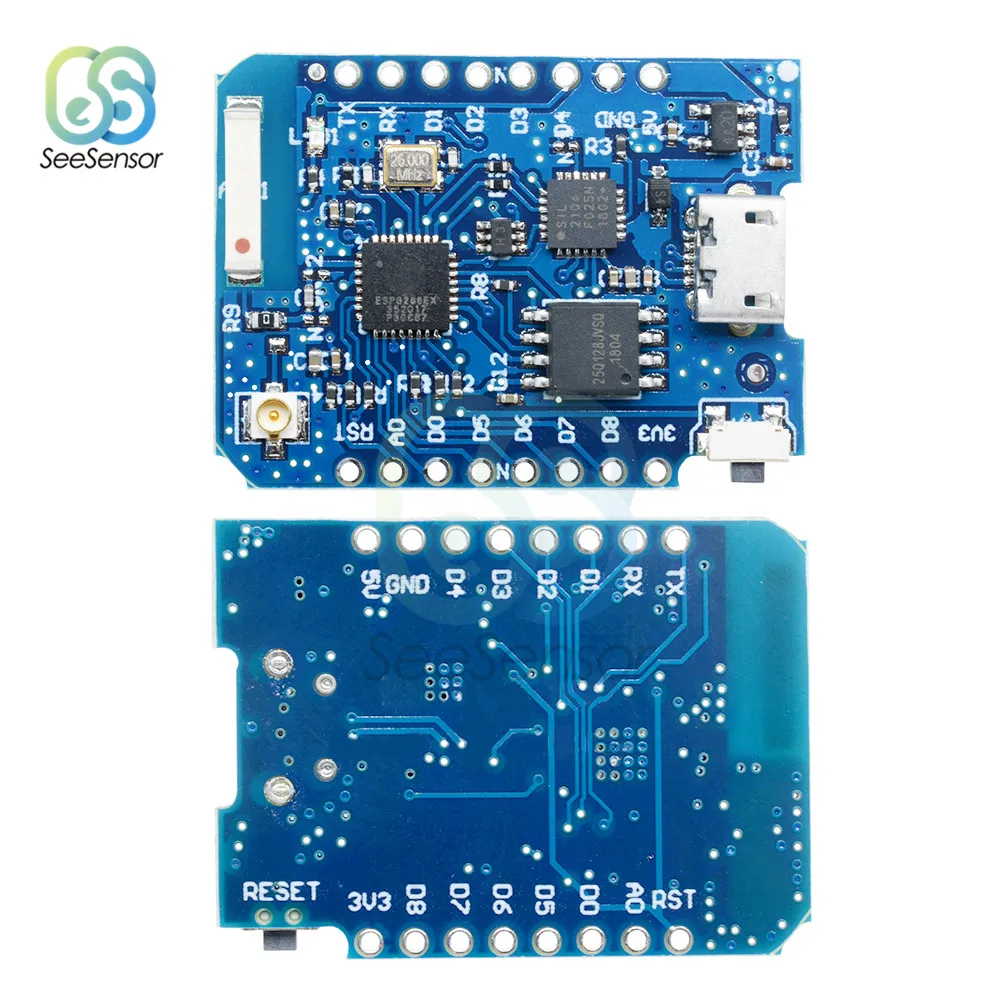 Внешний антенный разъем 16M Bytes NodeMCU WiFi макетная плата ESP8266 ESP 8266EX CP2104 Micro USB для WEMOS D1