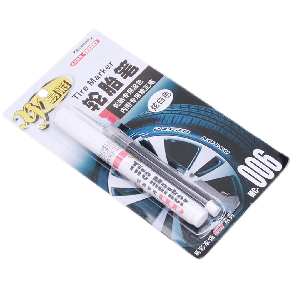 2 шт. автомобиль мотоцикл жк-шин протектора маркер краска Pen белый граффити