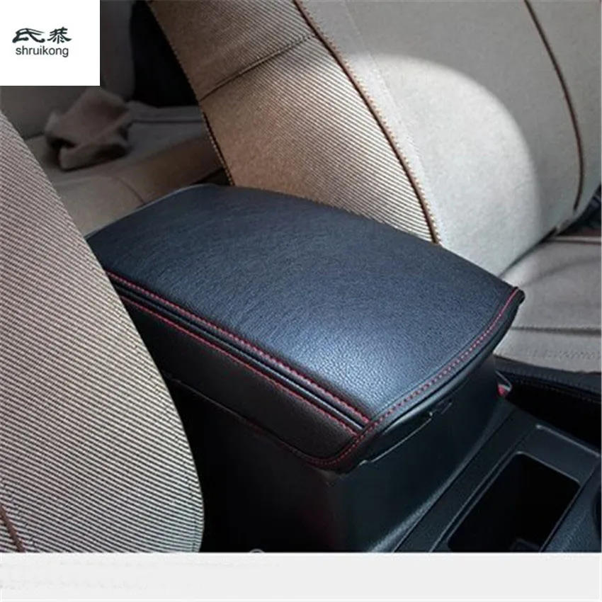 black color Высокое качество, 1 шт., для Nissan X-Trail-, автомобильные наклейки из искусственной кожи, автомобильные аксессуары, Защитная крышка для подлокотника - Название цвета: black color