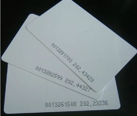 (10 шт./лот) 125 кГц RFID карты EM4100 близость белый тонкий ключ тег карта для контроля