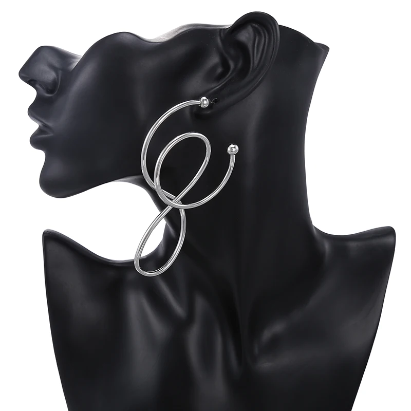 LILIE&ampWHITE Twisted Geometric 8 Big Stud Earrings For Woman Metal Hanging 2018 Jewelry Accessories Drop Shipping HC | Украшения и