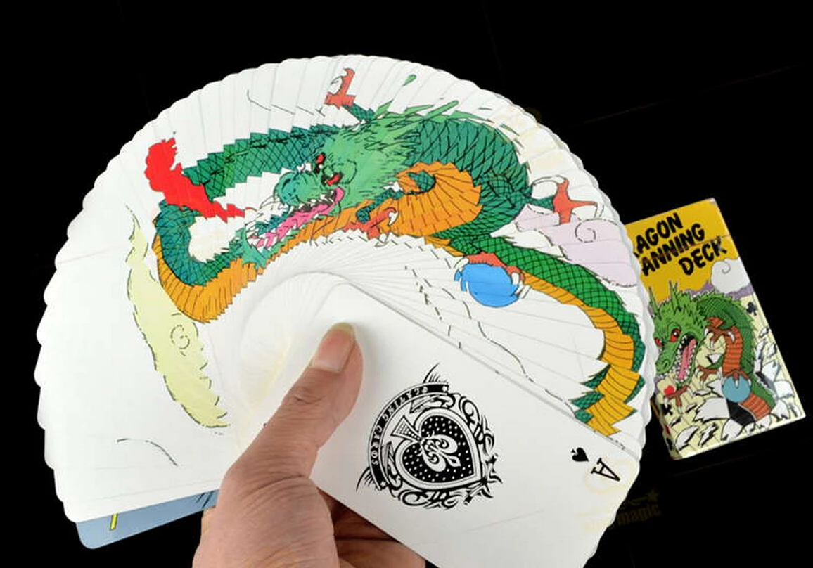 Dragon Fanning Волшебные трюки колоды Забавный магический очень визуальный и необычный