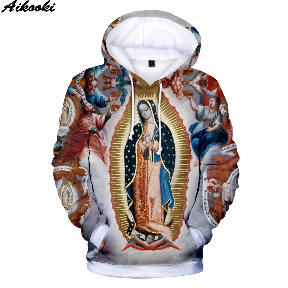 Толстовки с 3D принтом Onze Dame van Guadalupe мужские/женские зимние повседневные