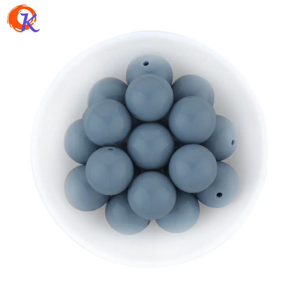 S72 Light Gray Модные аксессуары ручной работы, 6-20 мм, 100 шт./лот, бусины из жевательной резинки, Твердые бусины на выбор, цветные массивные акриловые бусины для ожерелья, ювелирные изделия - Цвет: S72 Light Gray