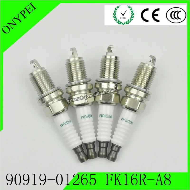4 шт. 90919-01265 FK16R-A8 3485 двойной иридиевая Свеча зажигания для Toyota Prius C 1.5L от 12 до 19 лет, 9091901265 FK16RA8 90919 01265 FK16R A8