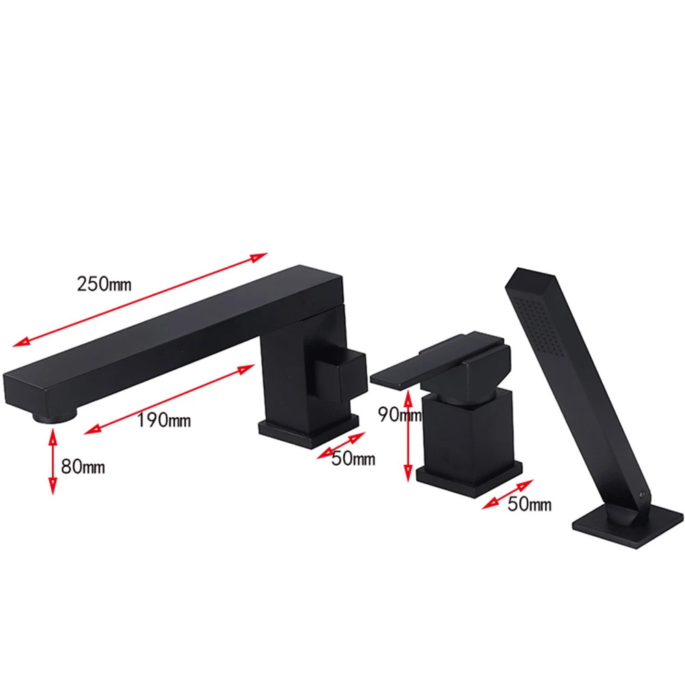 Matte Black Ванная комната душевой смеситель для ванной комнаты Водопад кран смеситель для ванны, раковины вода смеситель для раковины краны латунь хром и черный матовый золото - Цвет: Matte Black