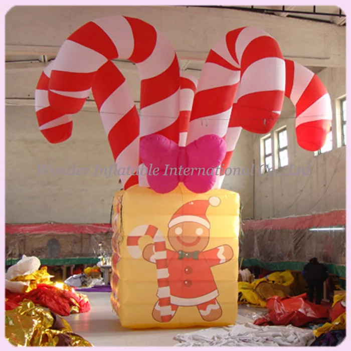 

Airblown merry large christmas inflatables with candy canes decoration