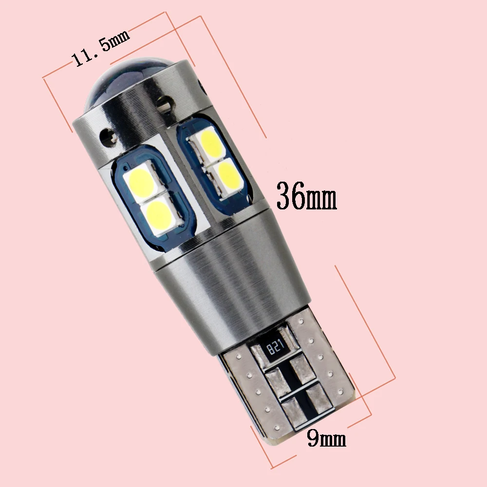 2 шт. Автомобильные светодиодные ламсветильник Canbus W5W T10 3030 10SMD 194|Сигнальная лампа|