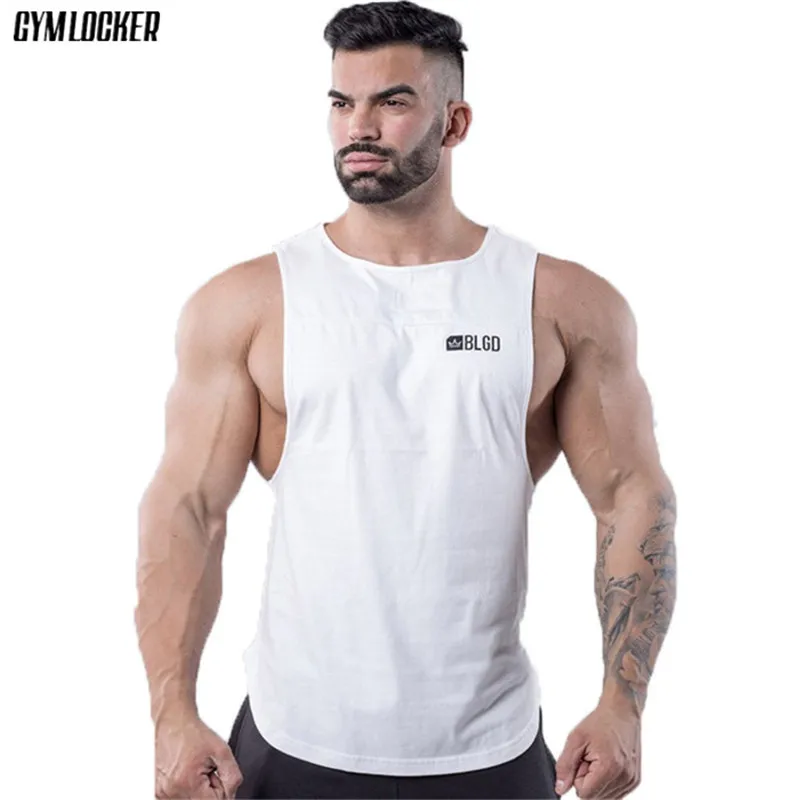 GYMLOCKER Летняя мода для тренажерных залов бренд singlet canotte Бодибилдинг Стрингер