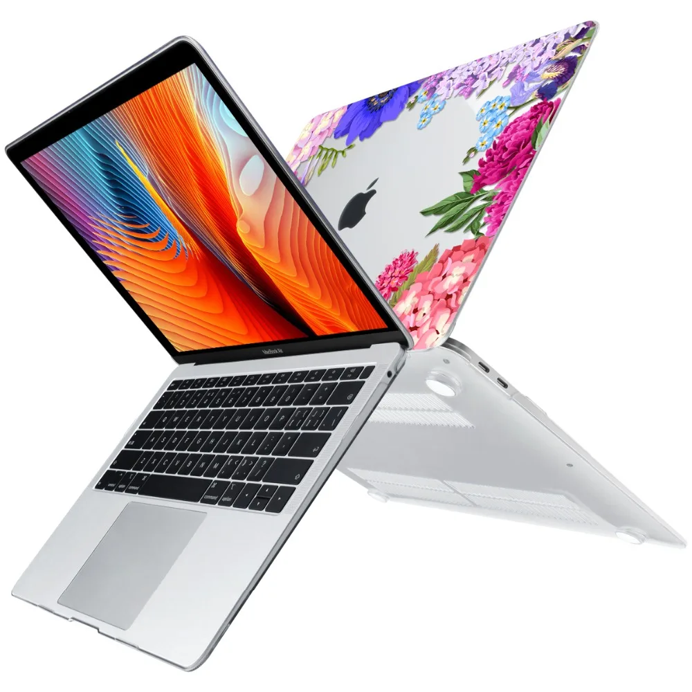 Жесткий чехол с цветочным рисунком и кристаллами для MacBook Air 11 12/air 13 A1932 retina 13 pro 13,3 15 16 touch bar A2141 чехол с цветами для ноутбука