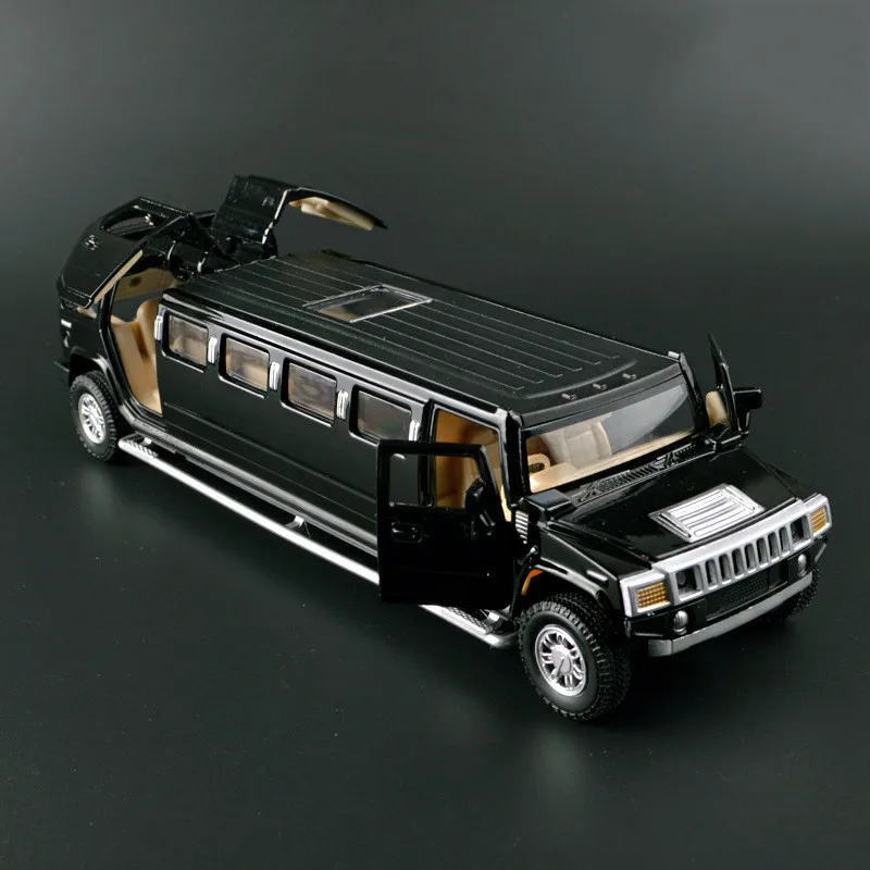 Hummer Limousine металлическая литая модель автомобиля 1:32 детская музыкальная игрушка