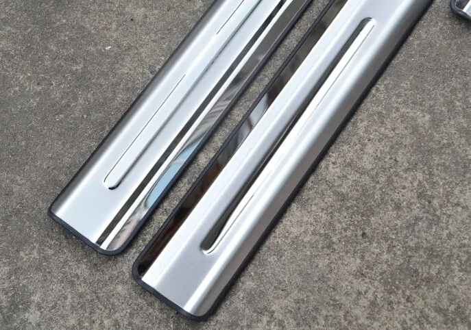 Накладка на порог из нержавеющей стали автомобильные аксессуары для Nissan March 2010