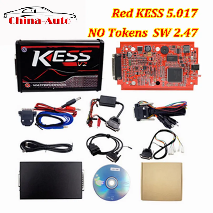 ECU чип тюнинг инструмент онлайн версия красный KESS 5 017 V2.47 без ограничений на