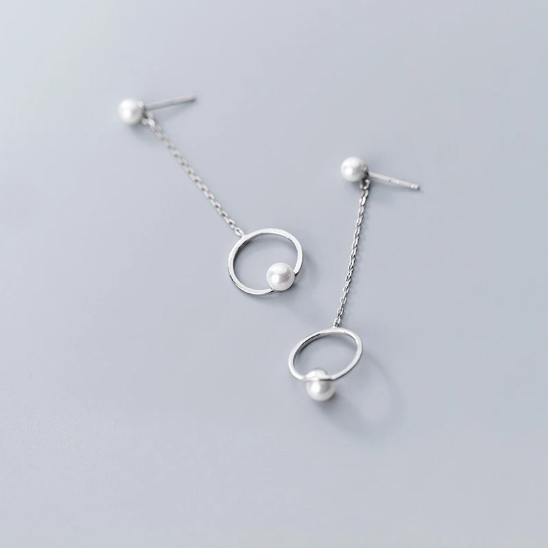 Серьги подвески женские из серебра 925 пробы с жемчугом|Серьги-подвески| |
