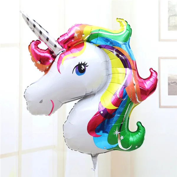 Colorful unicorn 2 шт. 32 дюймов Радуга Количество воздушных шаров с Золотая Корона Единорог вечерние фольга цифровой воздушные шары День рождения украшения Дети globos - Цвет: Colorful unicorn