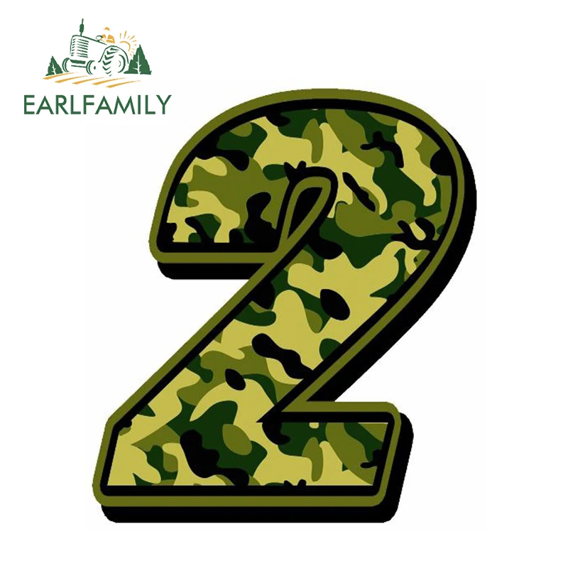 EARLFAMILY 13 см x 10 гоночные номера виниловые камуфляжные зеленые наклейки Мотокросс