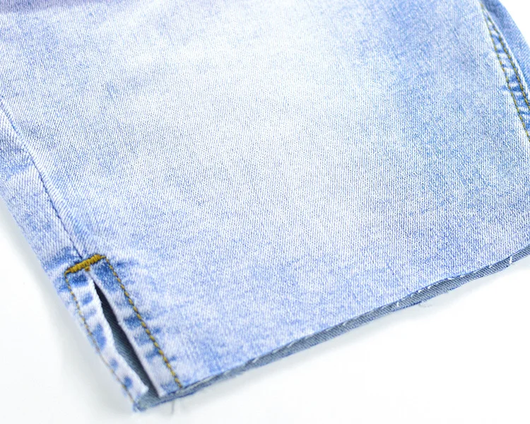 

2019 New Womens Fashion Hiphop High Waist Shorts Skinny Slim Stretch Denim Shorts Female Trendy Raw Edge Biker Shorts Women D310