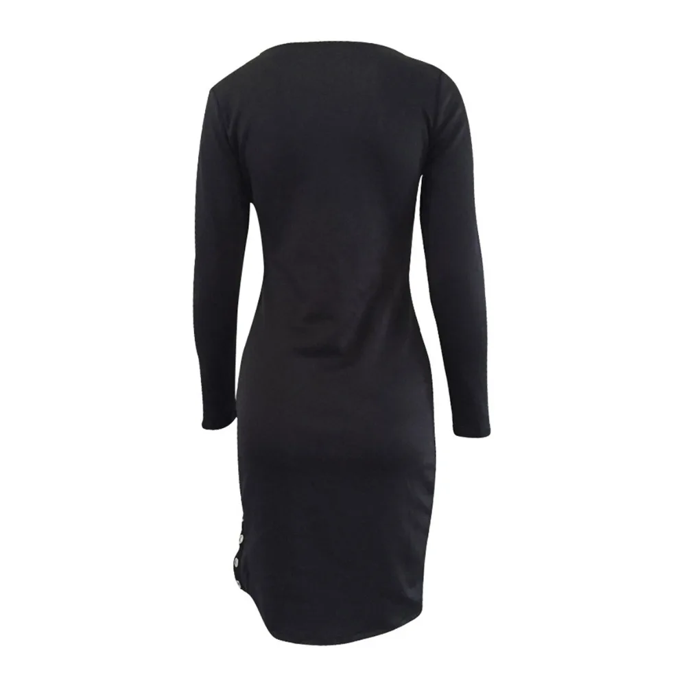 Готический сексуальное облегающее платье Женский Черный Глубокий V кружево до