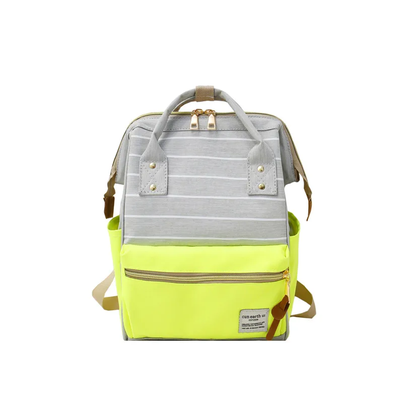 small yellow Новинка, школьный кожаный женский рюкзак, водонепроницаемый, Mochila, классический, для студентов, рюкзак, школьные сумки для мужчин и женщин, рюкзак для путешествий - Цвет: small yellow