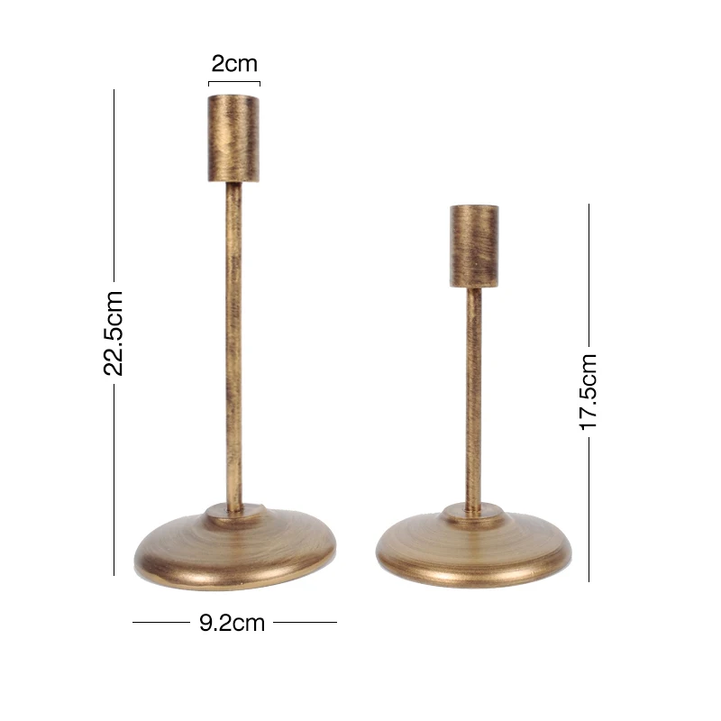 Простые моменты современный стиль Золотой/черный подсвечники для украшения дома