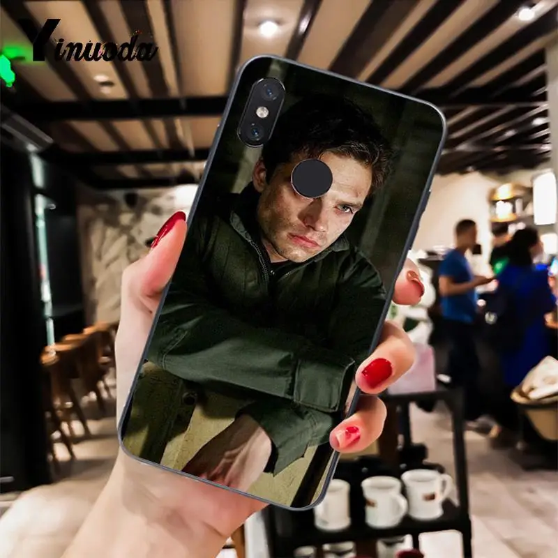 Yinuoda Себастьян Стэн ТПУ Черный чехол для телефона Xiaomi Mi 6 Mix2 Mix2S Note3 8 8SE Redmi 5 5Plus Note4 4X